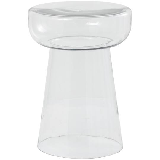 20" Glass Modern Side End Accent Table